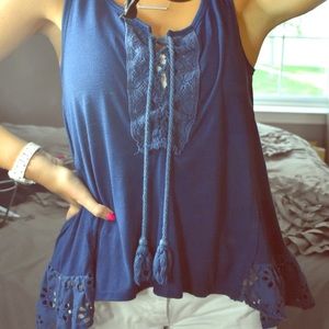 Blue vintage Havana tank